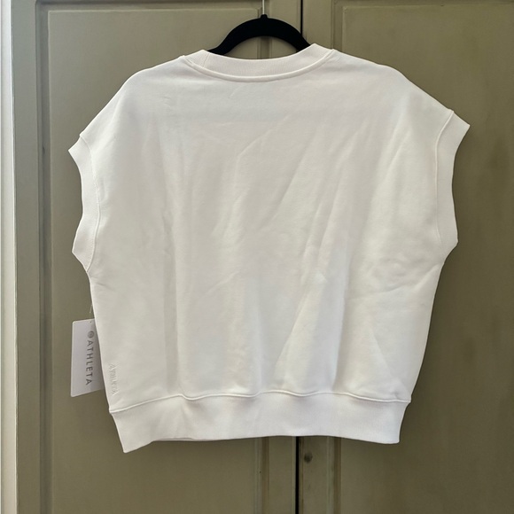 NWT ATHLETA HEAVYWEIGHT TERRY WHITE DOLMAN TOP SZ L - Picture 3 of 7